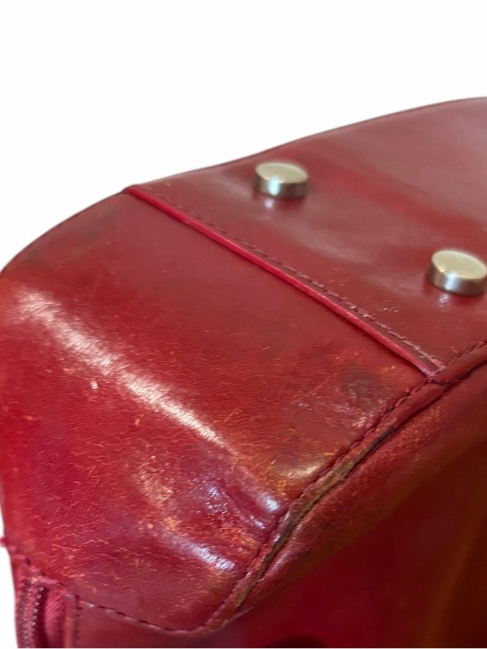 Hobo red leather east West shoulder bag - Picture 7 of 12